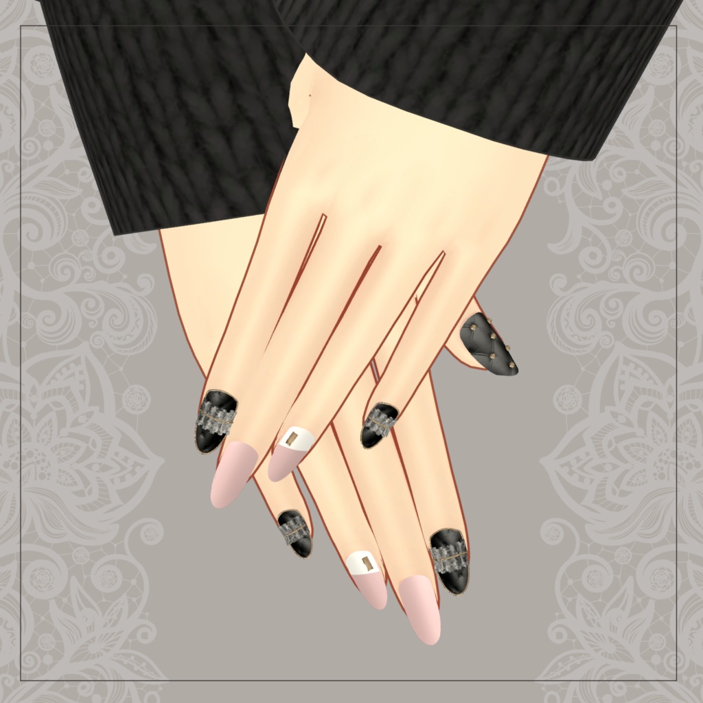 【21体対応】レースネイル ver1.1【全5色】