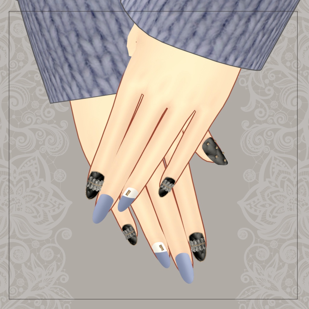 【21体対応】レースネイル ver1.1【全5色】