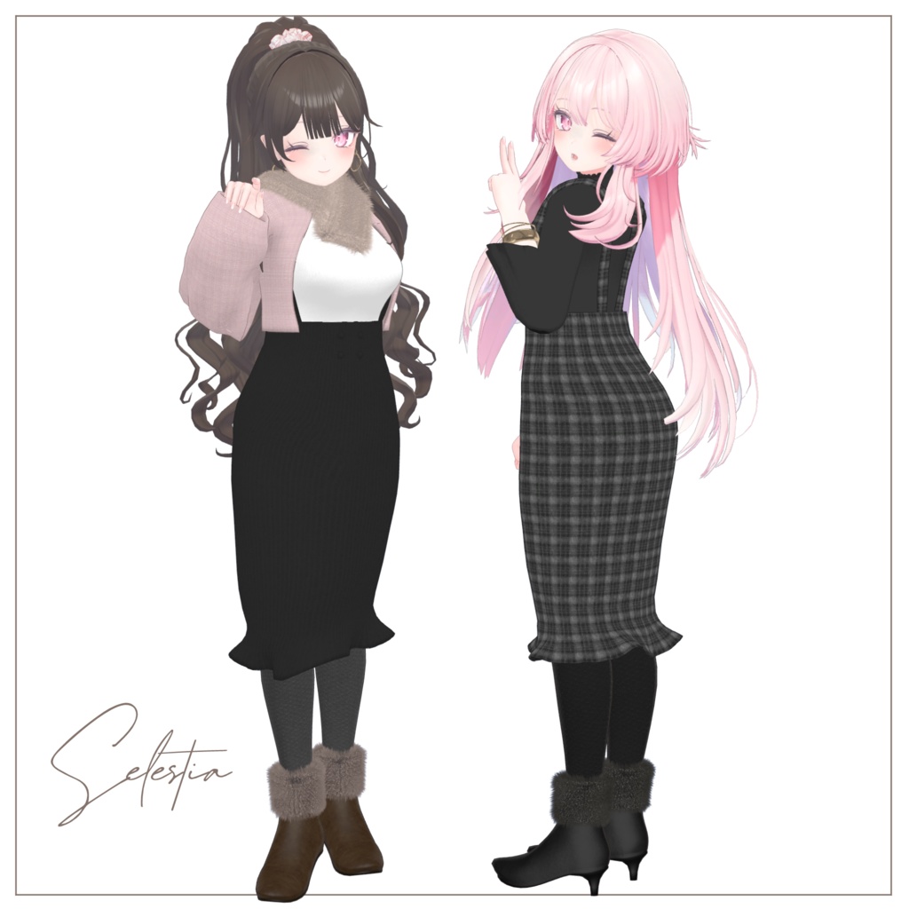 【8体対応】サスペンダースカート