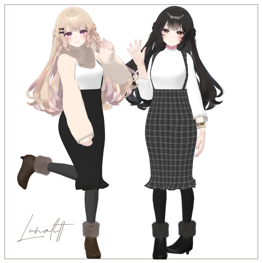 【8体対応】サスペンダースカート