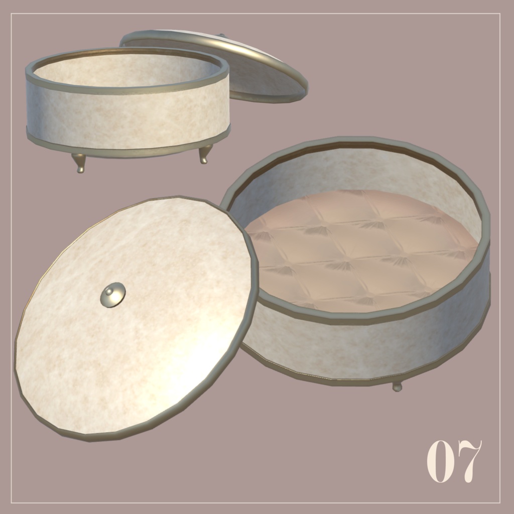 【3Dモデル】フレンチアンティーク家具【全9点】