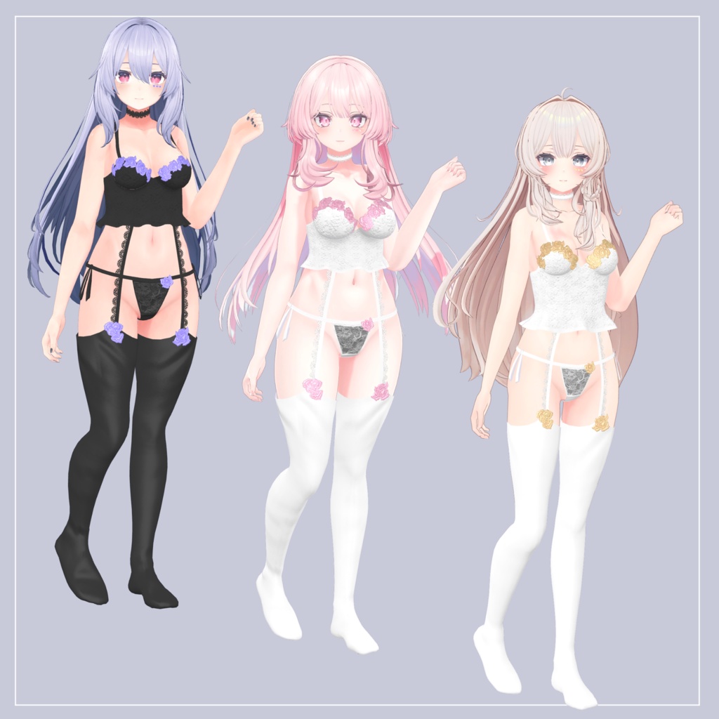 【10体対応】フラワーランジェリー