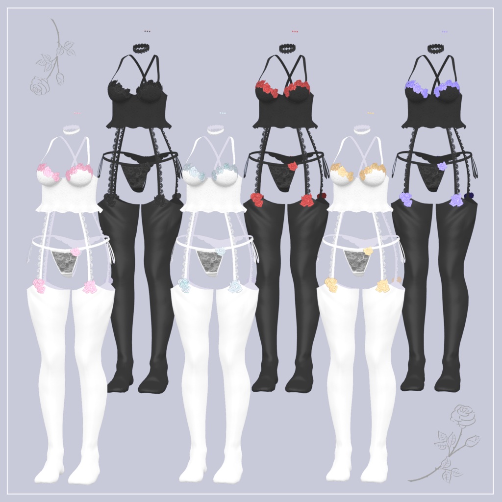 【10体対応】フラワーランジェリー