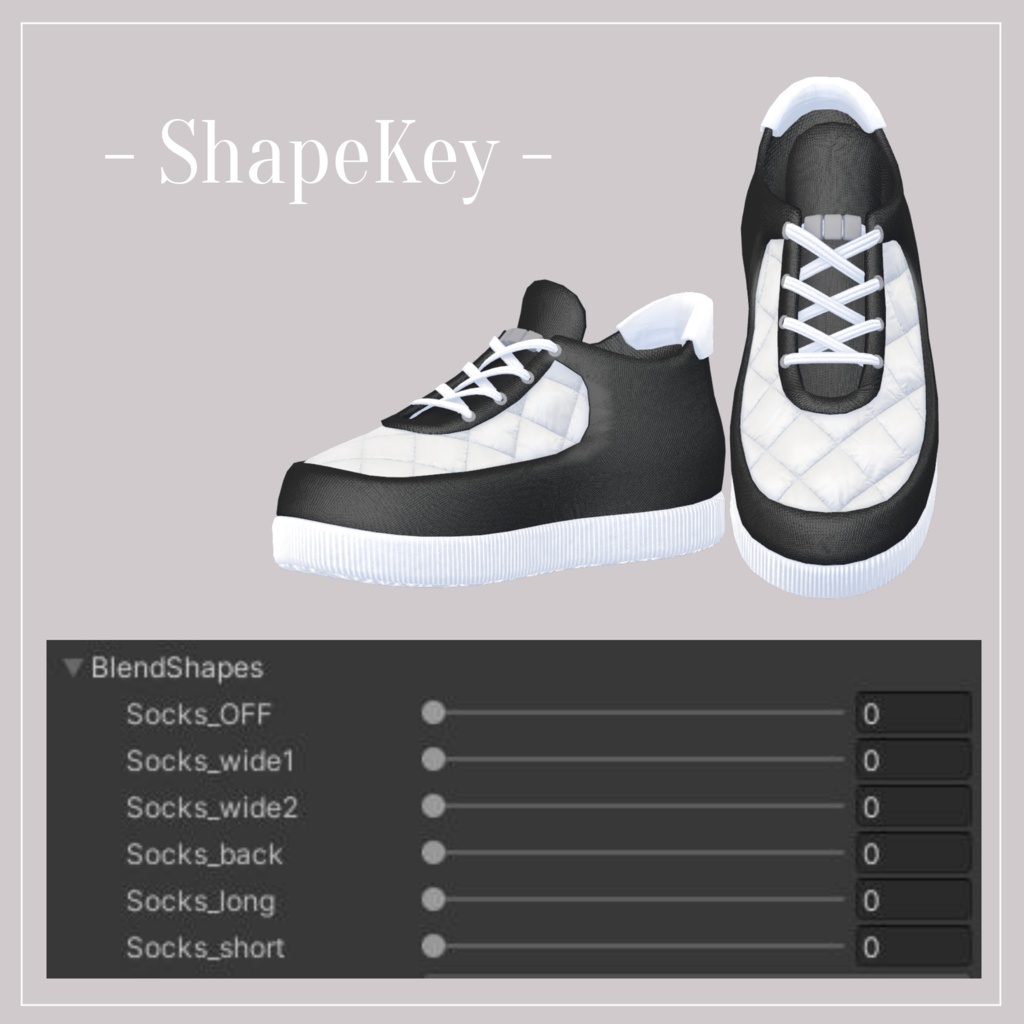 【全6色】キルティングスニーカー ver1.02