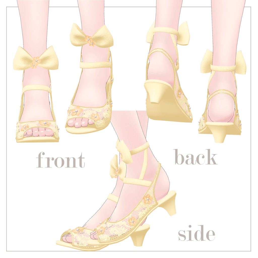 【18体対応】ガーリーサンダル