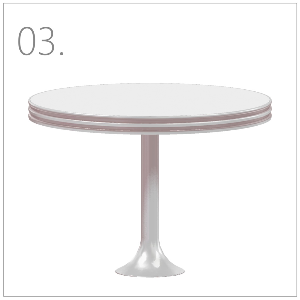 【3Dモデル】パステルダイナー【全8点】