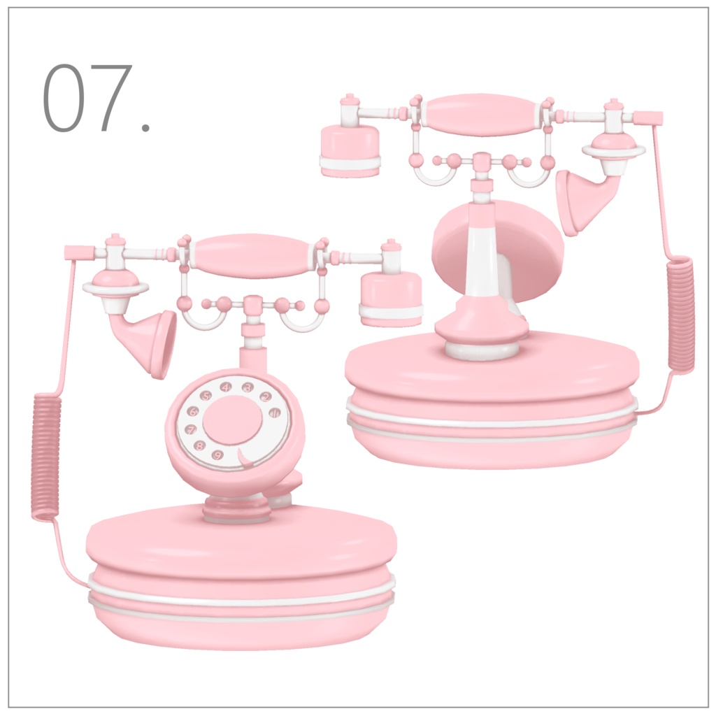 【3Dモデル】パステルダイナー【全8点】