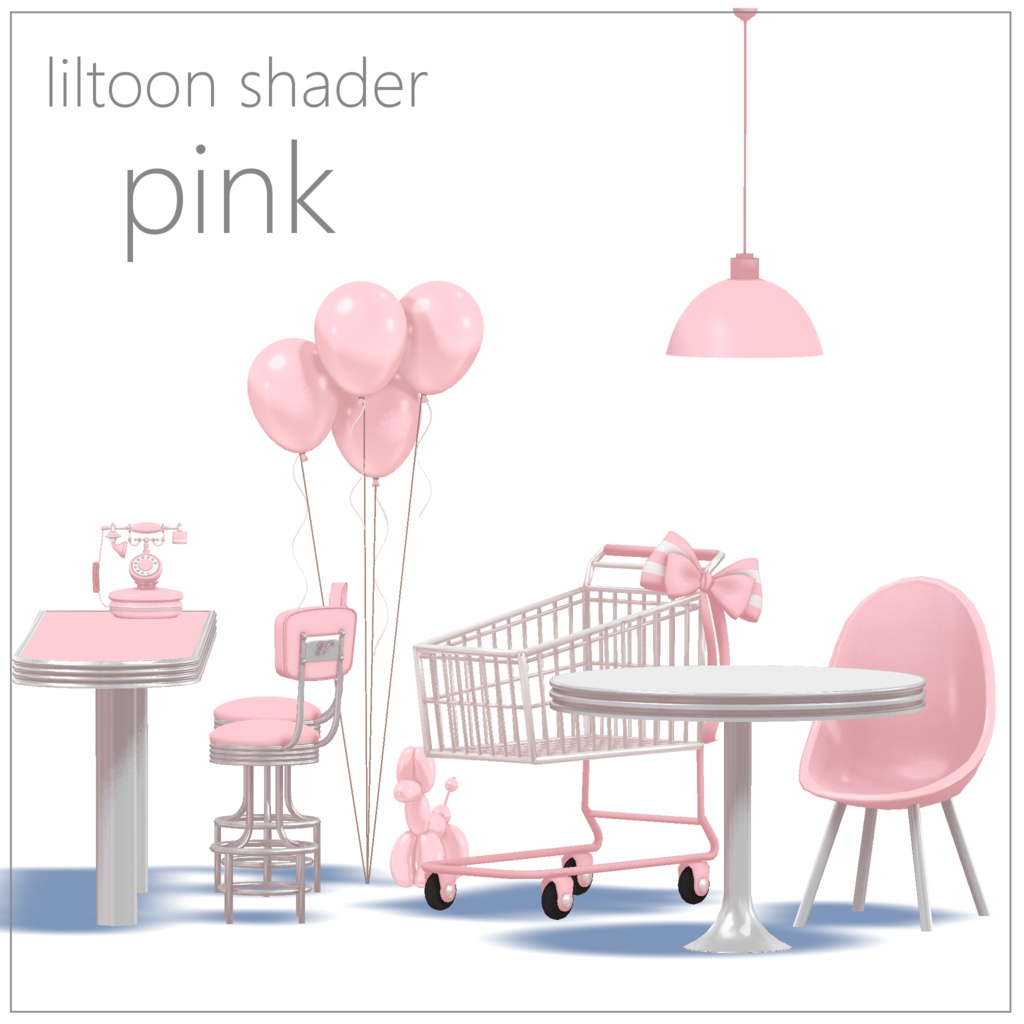 【3Dモデル】パステルダイナー【全8点】