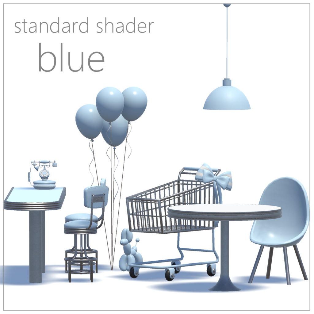 【3Dモデル】パステルダイナー【全8点】