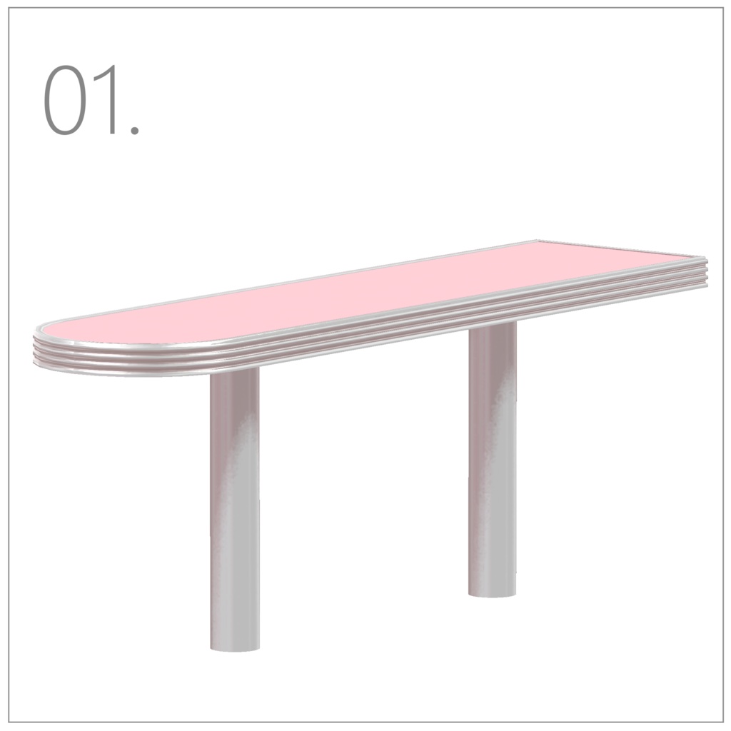 【3Dモデル】パステルダイナー【全8点】