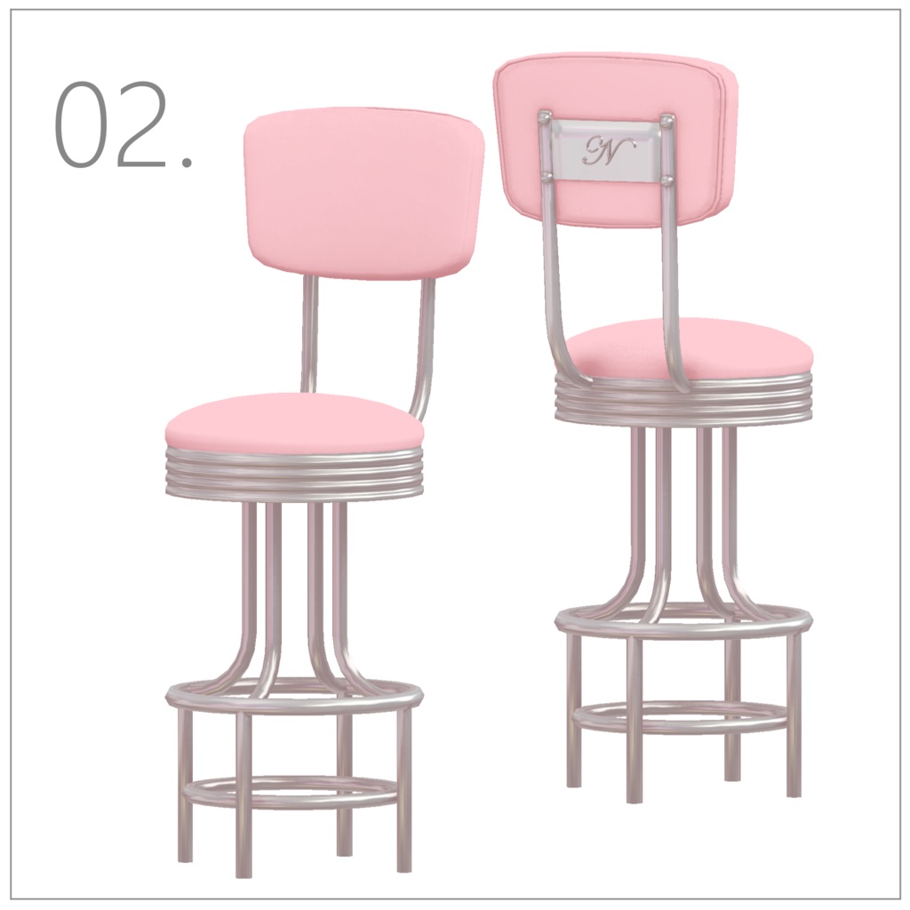 【3Dモデル】パステルダイナー【全8点】