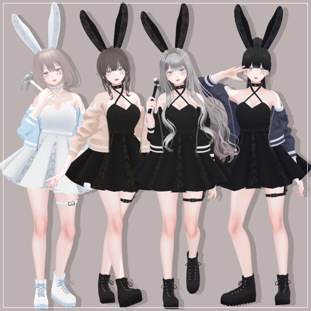 【9体対応】釘打ちバニー