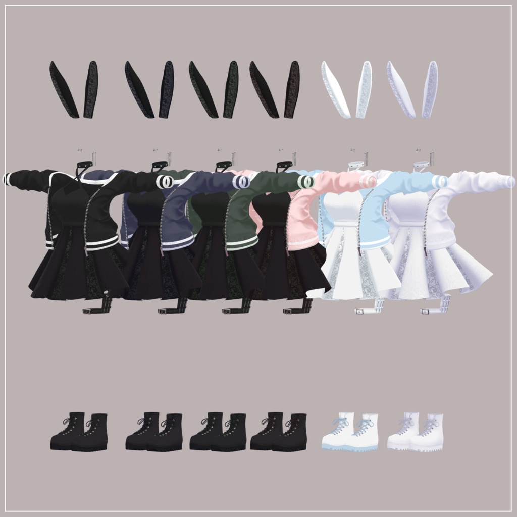 【9体対応】釘打ちバニー