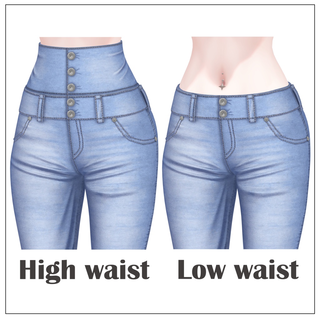 【12体対応】柄シャツ&スキニージーンズ