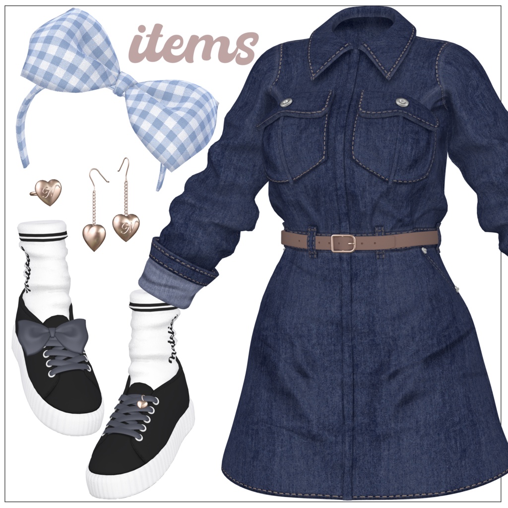 【12体対応】デニムワンピース