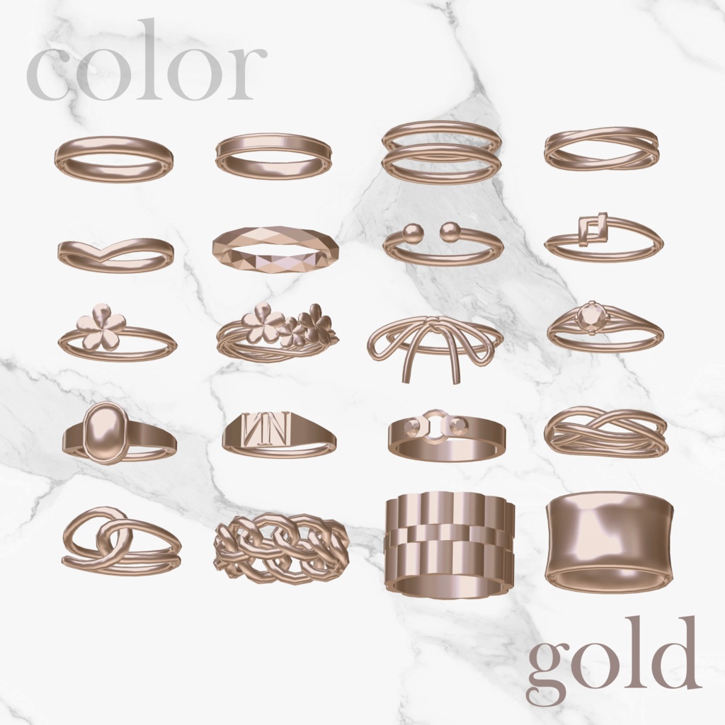 【無料】シンプルリング【20点】