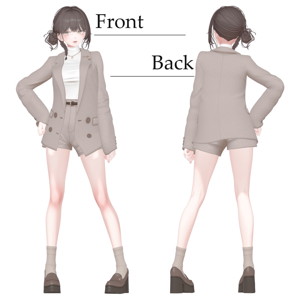 【10体対応】テーラードジャケットコーデ