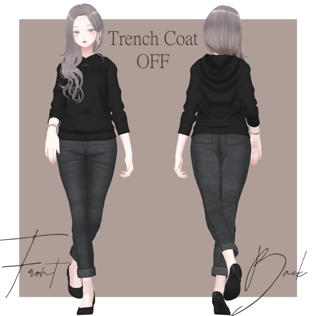 【7体対応】トレンチコートコーデ