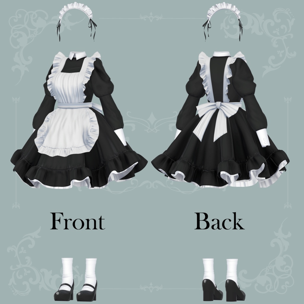 【SALE~1/27am10】メイド服【7体対応】