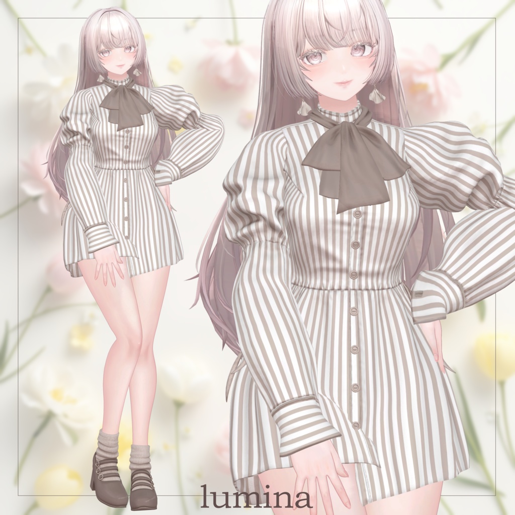 【SALE~3/6am10】シャツワンピース【14体対応】