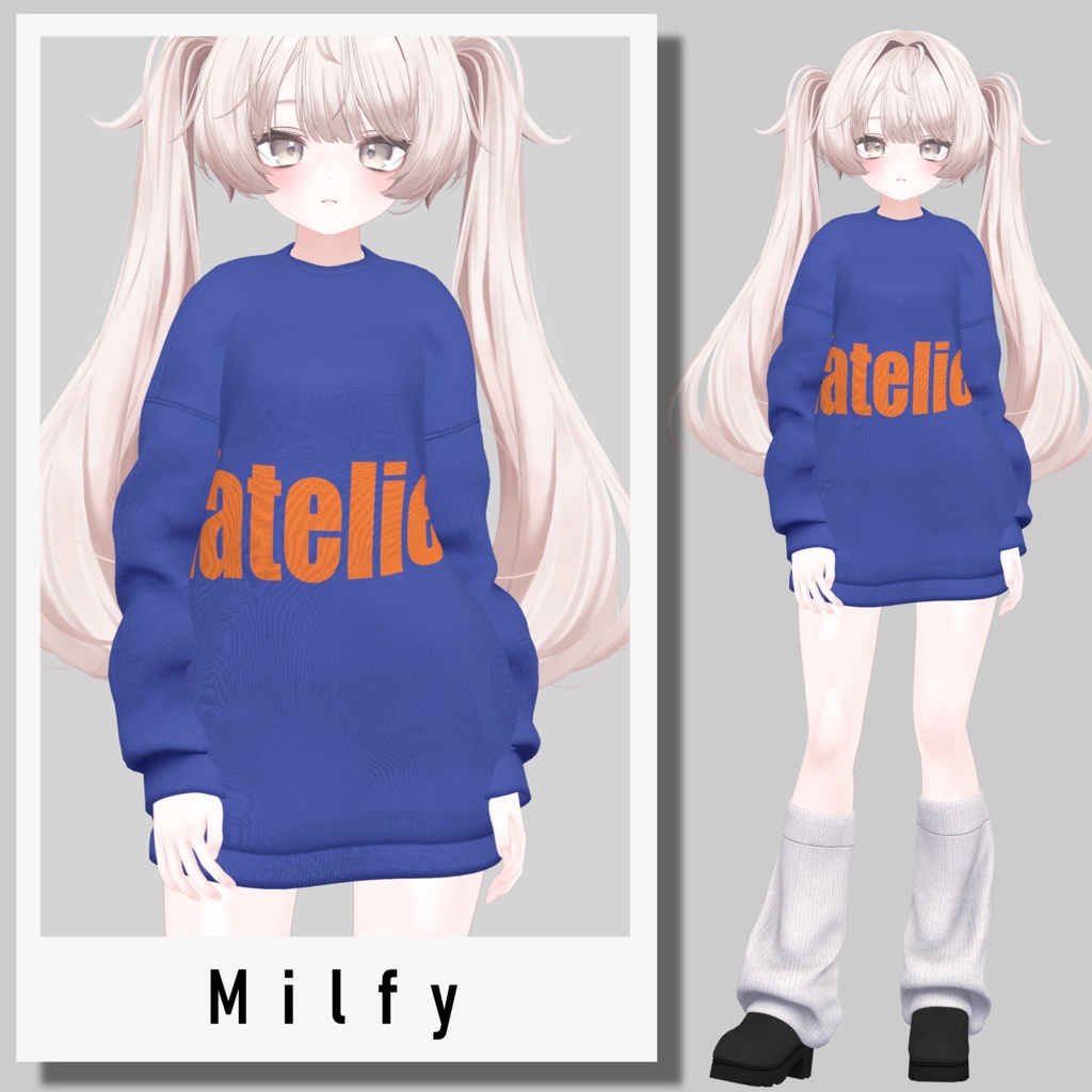 【SALE~3/30am10】オーバーサイズスウェット【13体対応】