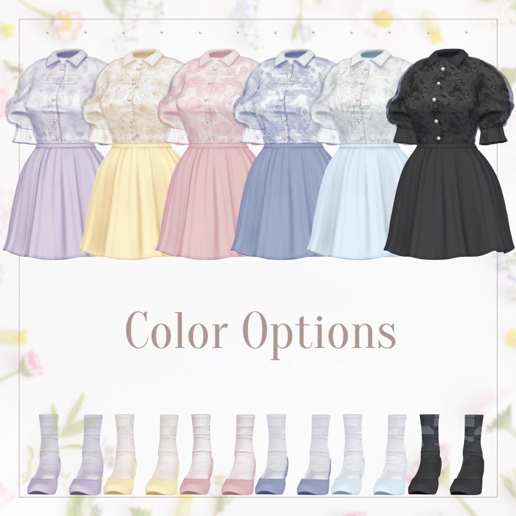 【SALE~4/20am10時】花柄シアーブラウス【13体対応】