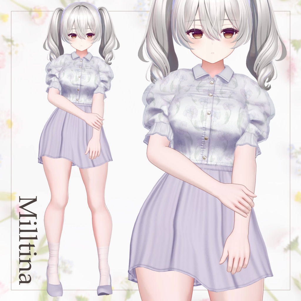 【SALE~4/20am10時】花柄シアーブラウス【13体対応】