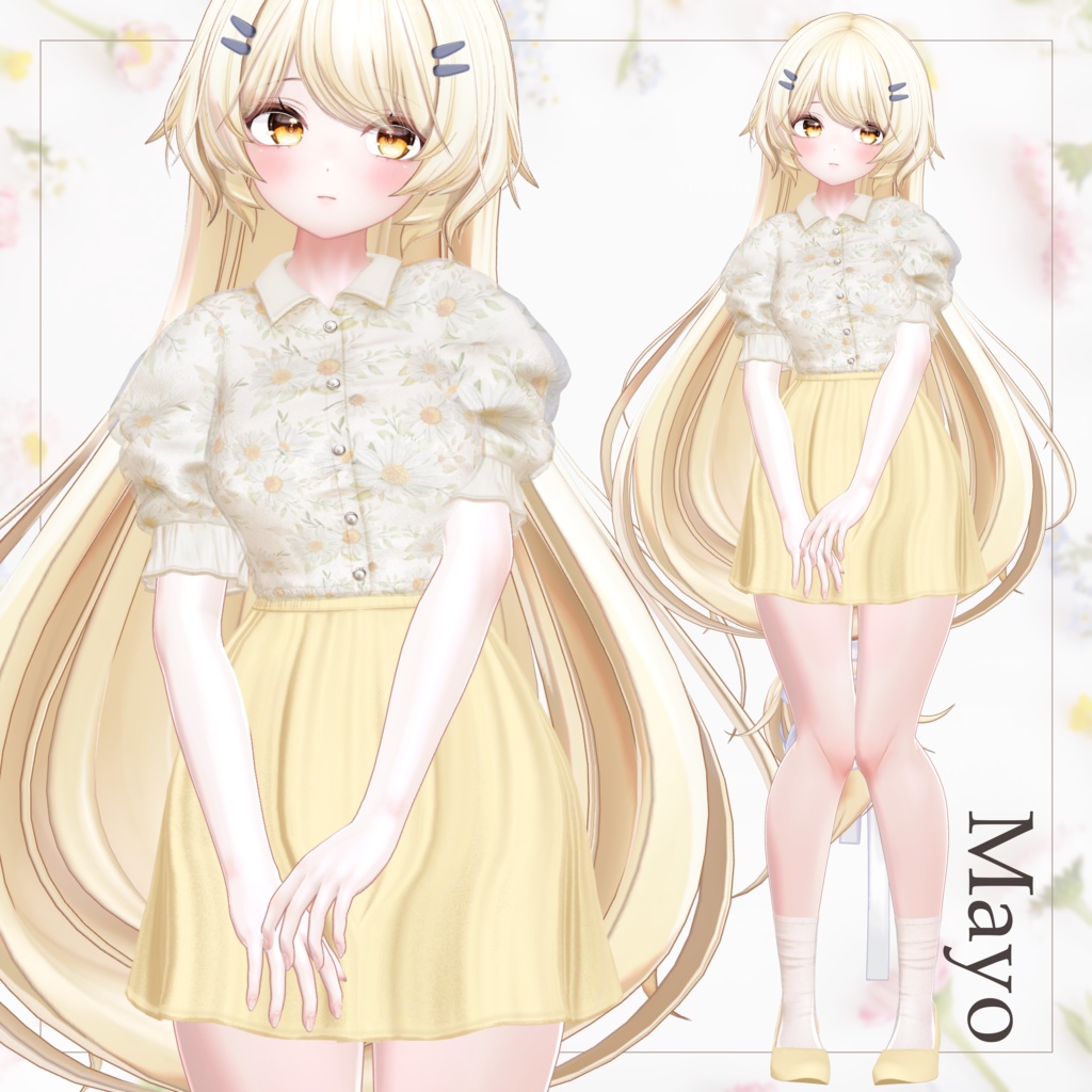 【SALE~4/20am10時】花柄シアーブラウス【13体対応】