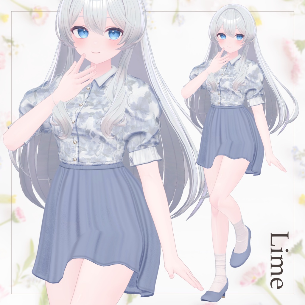 【SALE~4/20am10時】花柄シアーブラウス【13体対応】