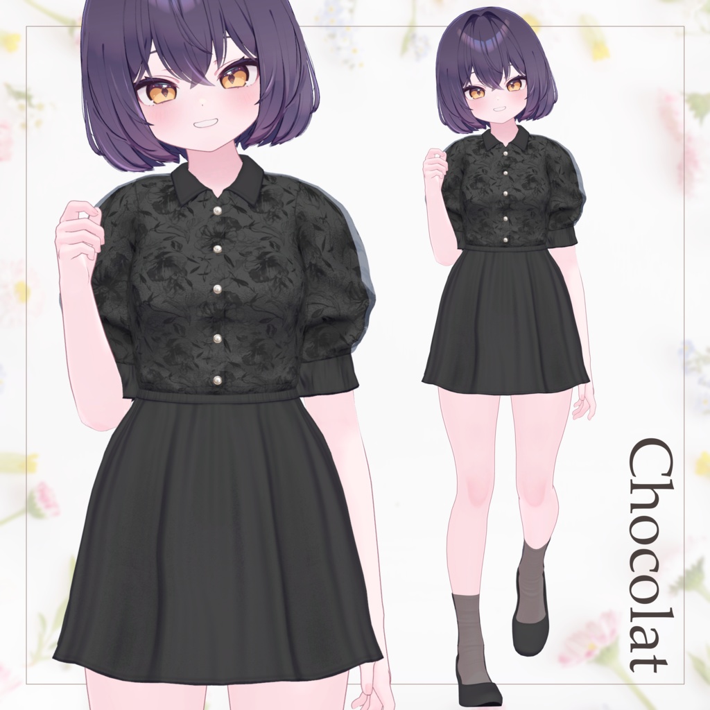 【SALE~4/20am10時】花柄シアーブラウス【13体対応】