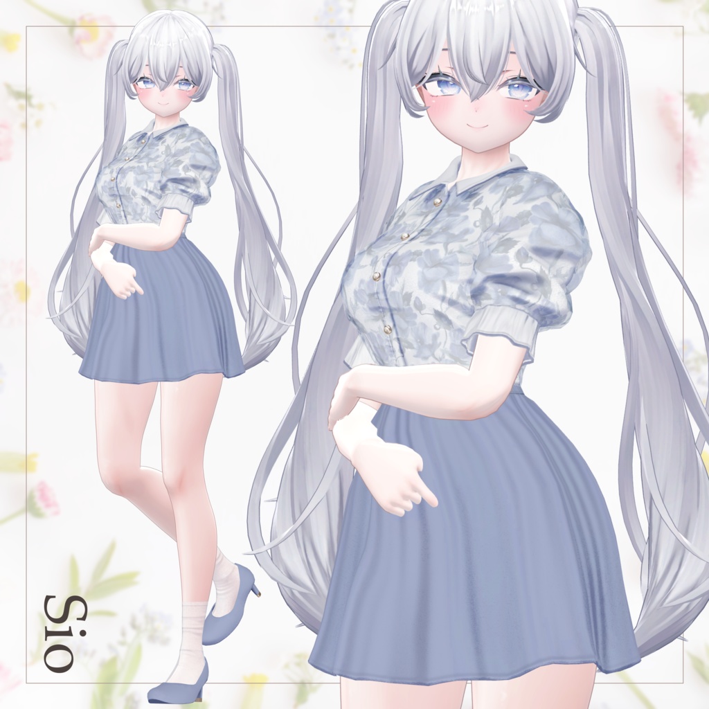 【SALE~4/20am10時】花柄シアーブラウス【13体対応】