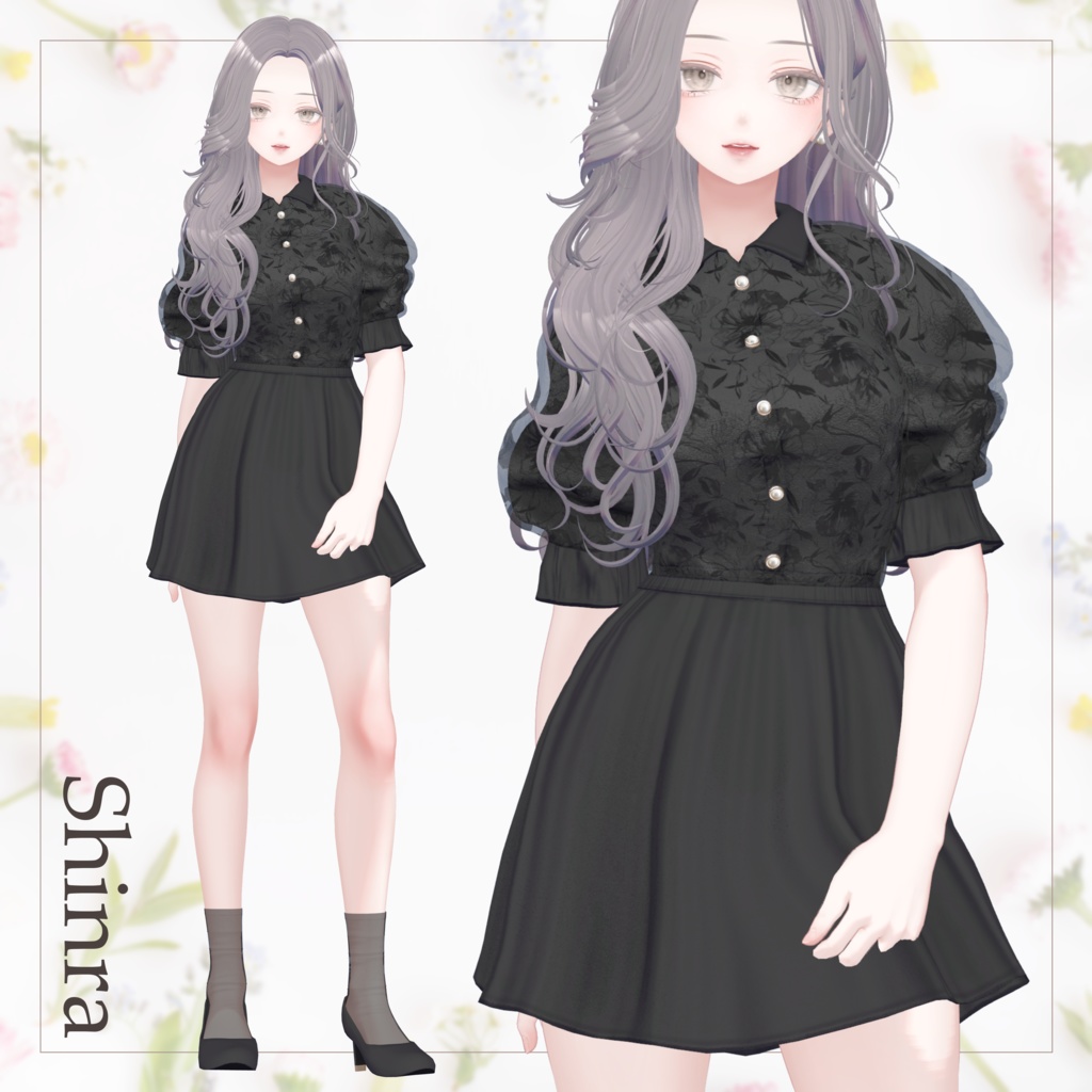 【SALE~4/20am10時】花柄シアーブラウス【13体対応】