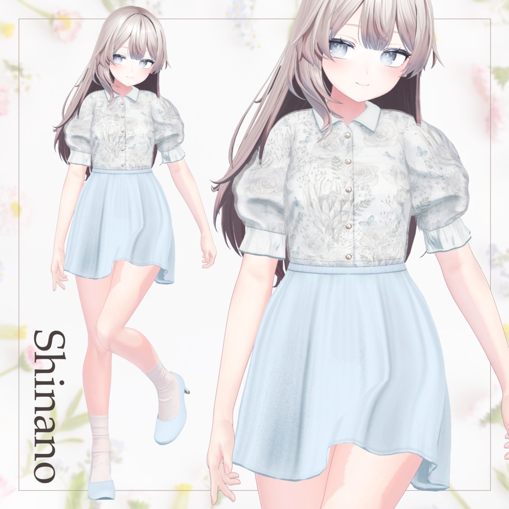 【SALE~4/20am10時】花柄シアーブラウス【13体対応】