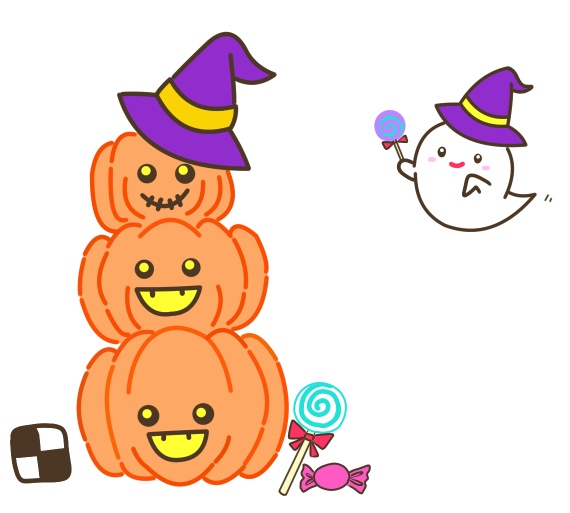 HALLOWEEN POSTCARD 素材