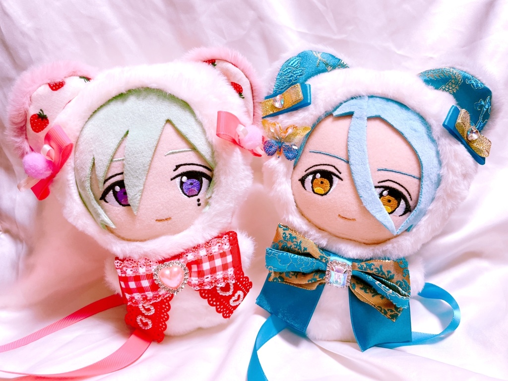 いちごくま🍓ピンク×ギンガムチェック着ぐるみ