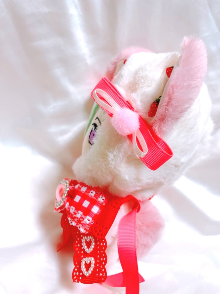 いちごくま🍓ピンク×ギンガムチェック着ぐるみ