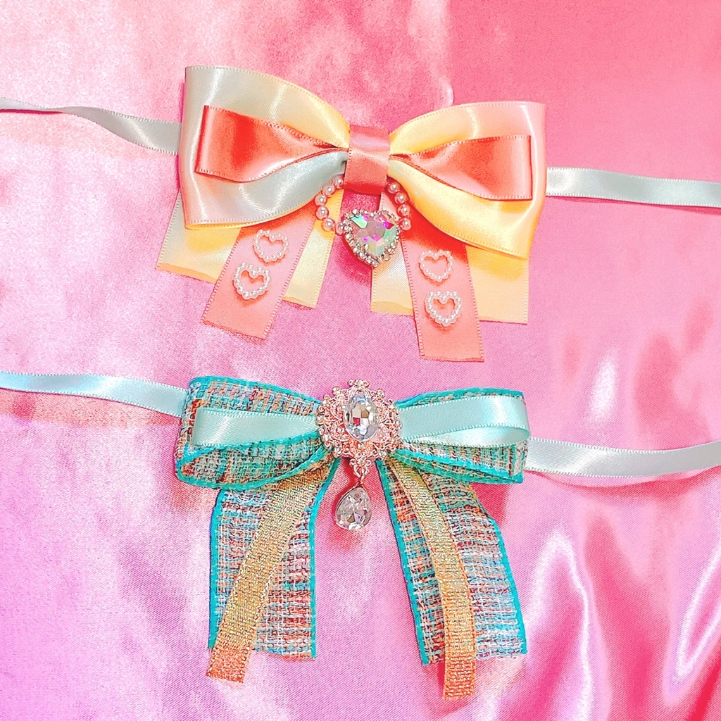 折れ耳うさぎ🐰ホワイトキルティング×グリーンツイード🎀