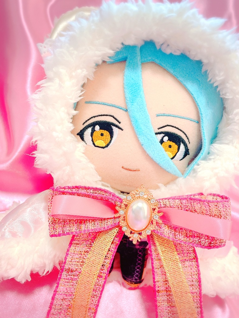 くま耳🧸ピンクキルティング×ピンクツイードケープ🎀