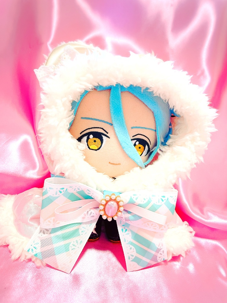 くま耳🧸ピンクキルティング×ピンクツイードケープ🎀