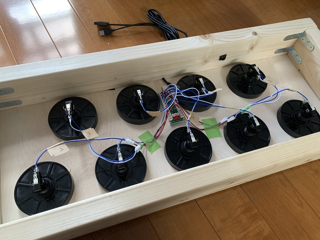 【pop'n music用】ハンドメイドコントローラー