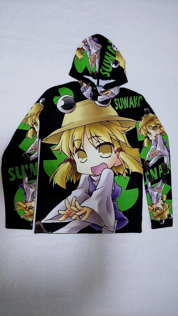 諏訪子 長袖フード付フルカラーTシャツ