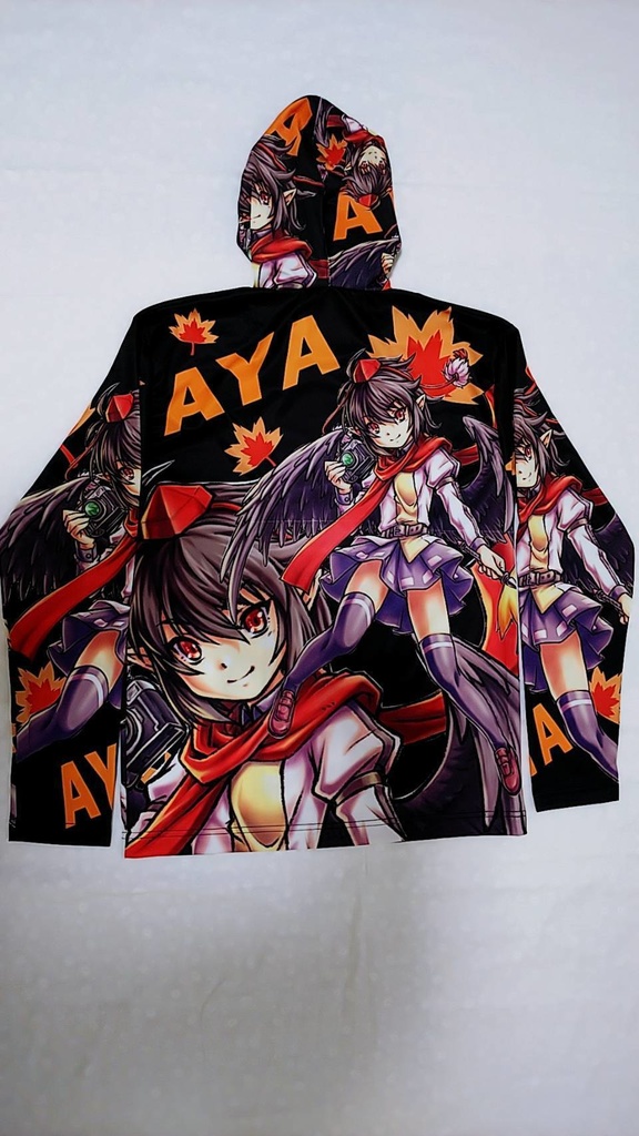 射命丸 文 長袖フード付フルカラーTシャツ