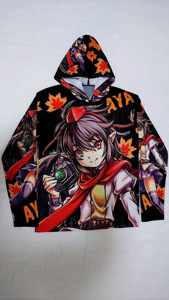 射命丸 文 長袖フード付フルカラーTシャツ