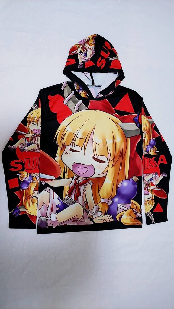 伊吹 萃香 長袖フード付フルカラーTシャツ