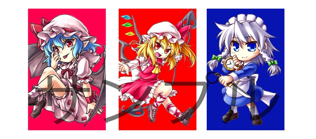 ボールペン3本セット レミリア フラン 咲夜