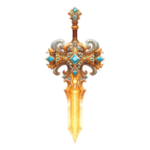 【商用利用可】伝説の聖剣・魔剣アイコン素材集 Vol.1【背景透過PNG】~炎・闇・聖 3大属性セット~