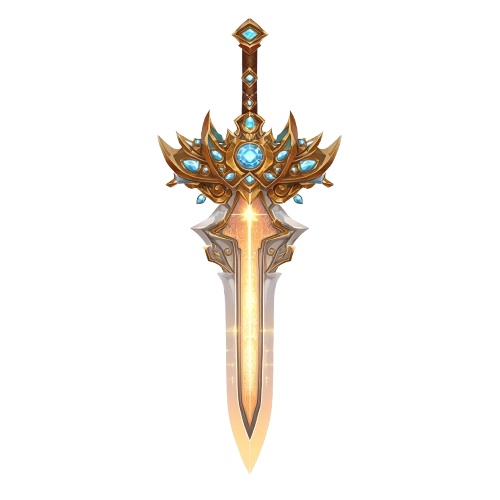 【商用利用可】伝説の聖剣・魔剣アイコン素材集 Vol.1【背景透過PNG】~炎・闇・聖 3大属性セット~