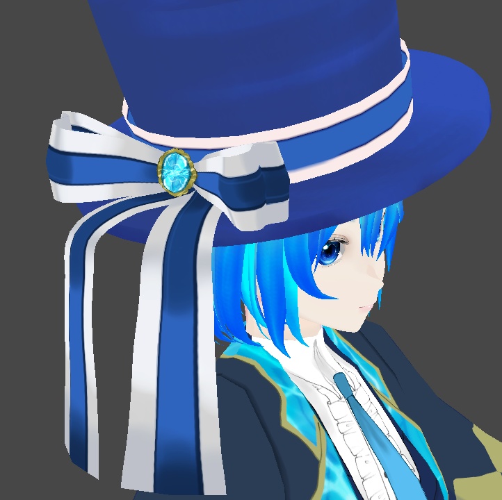 【無料/Free】シルクハット飾り/Silk Hat Ribbon Accessory【VRoid】