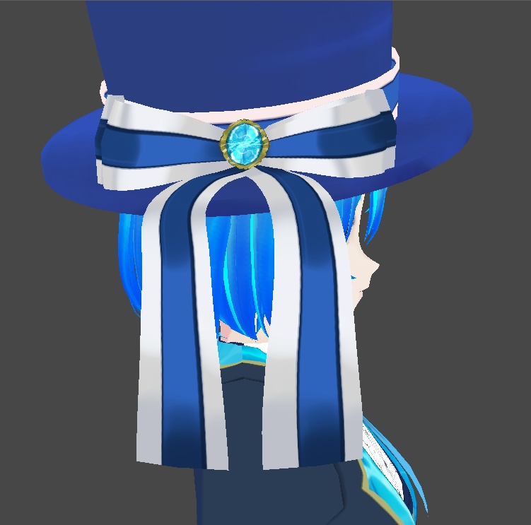 【無料/Free】シルクハット飾り/Silk Hat Ribbon Accessory【VRoid】