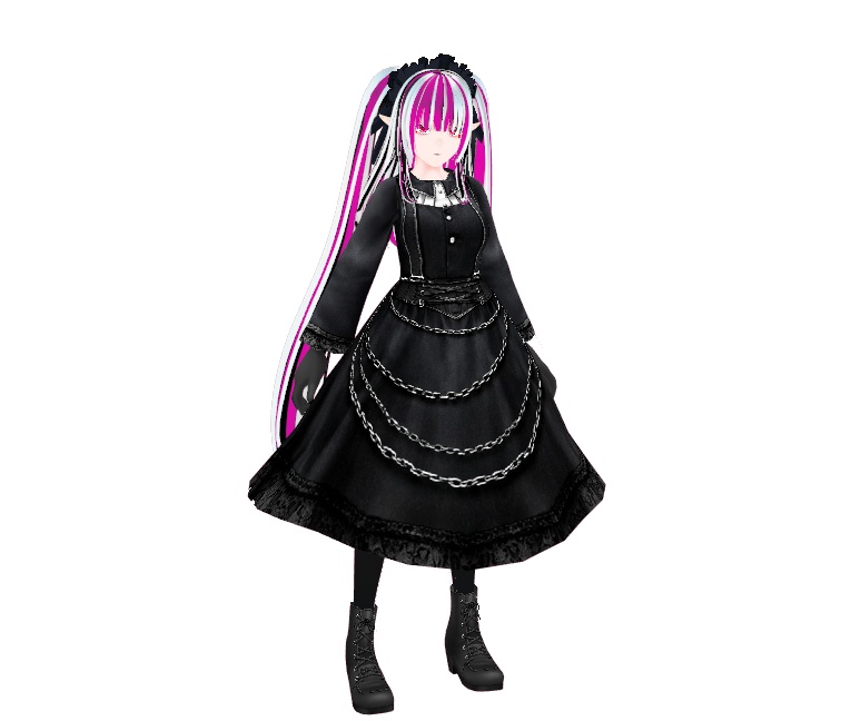 【モデル配布】ゴシック風少女【Vroidデータは商用ok/Pmxデータは無料版のみ】